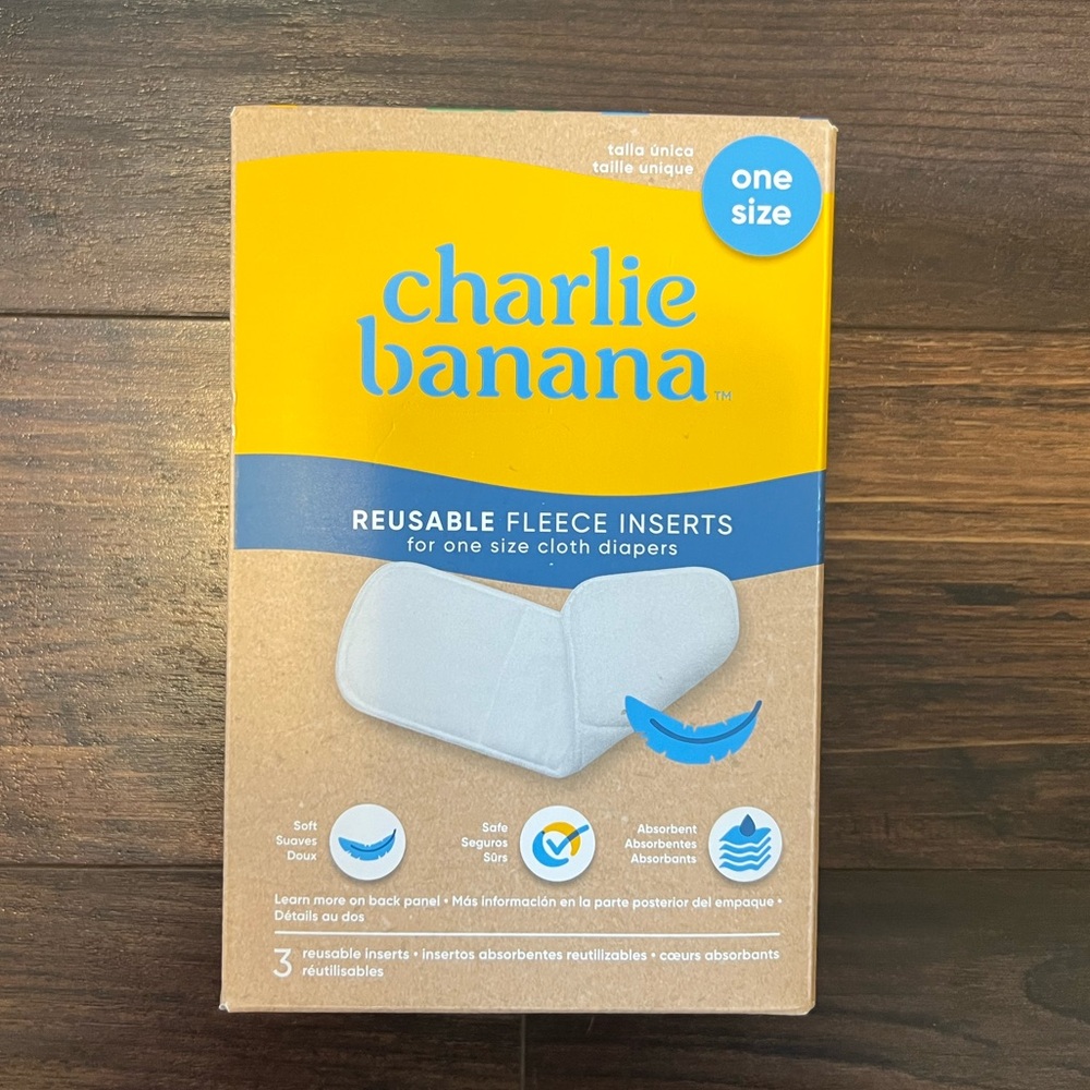 NWT Charlie Banana • 3 fleece inserts